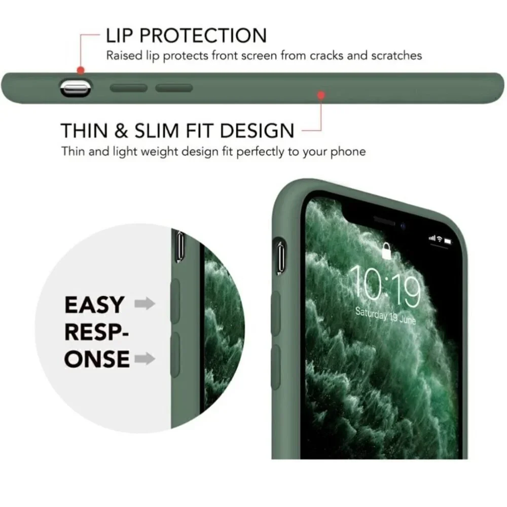 iPhone 11 Pro Case Liquid Silicone Case for iPhone 11 Pro 5.8 Inch. Slim